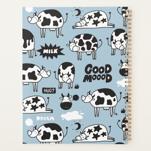 Koe en melk planner (Achterkant)