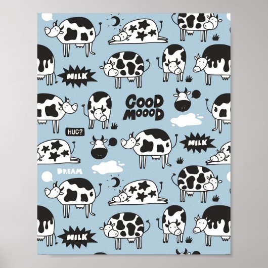 Koe en melk poster (Voorkant)