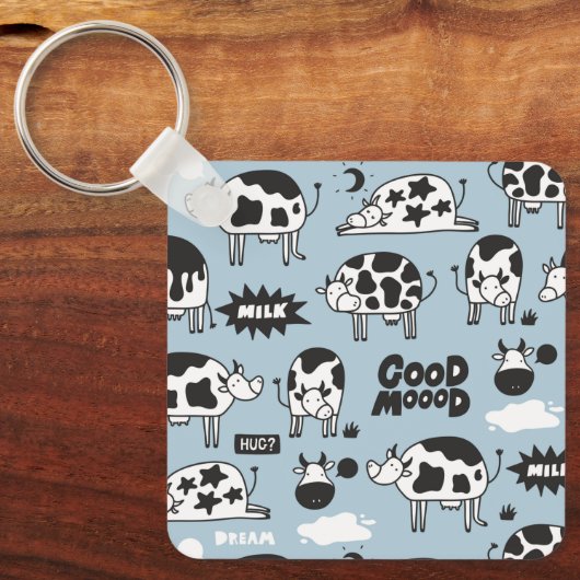 Koe en melk sleutelhanger (Voorkant)