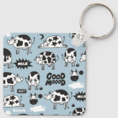 Koe en melk sleutelhanger (Achterkant)