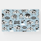 Koe en melk spandoek (Horizontaal)