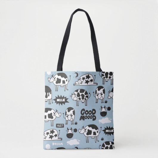 Koe en melk tote bag (Voorkant)