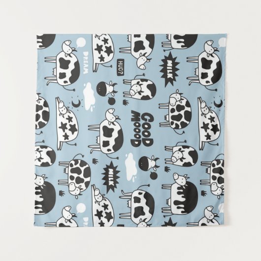 Koe en melk wandkleed (Voorkant (horizontaal))