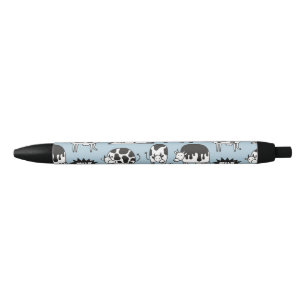 Koe en melk zwarte inkt pen