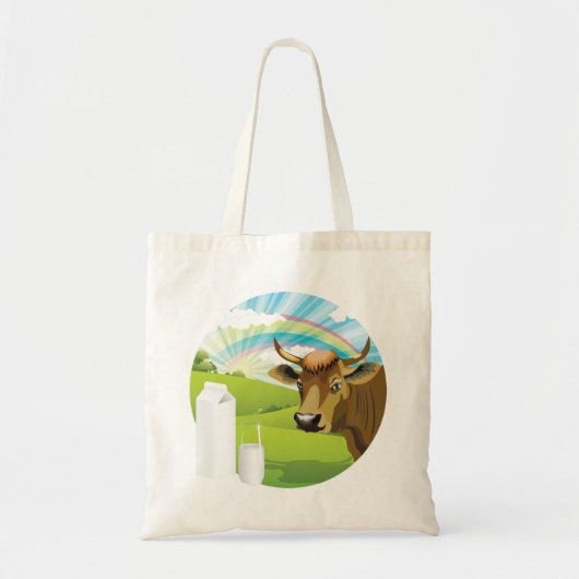 Koe en melkCanvas tas (Voorkant)