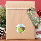 Koe en melkStickers Ronde Sticker