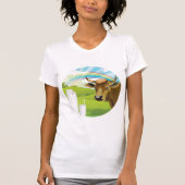 Koe en melkvrouwen T-shirt (Voorkant)
