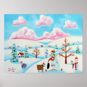 Koe en schapen poster