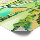 Koe- en schapenballonnen omhoog, omhoog en weg poster (Hoek)