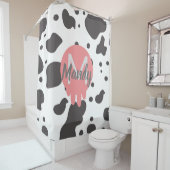 Koe en Stippen Boerderij Dier Douchegordijn (In situ)