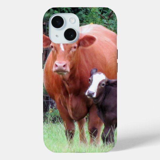 Koe en telefoonkwestie Calf Case-Mate iPhone Case (Achterkant)