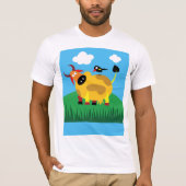 Koe en zwarte Mannen T-shirt (Voorkant)