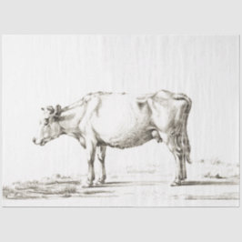 Koe Ephemera Decoupage  Boerderij Tissuepapier