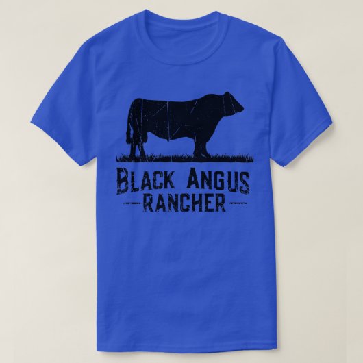 Koe Farmer Black Angus Rancher T-shirt (Design voorkant)