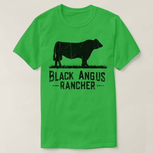 Koe Farmer - Black Angus Rancher T-shirt (Design voorkant)