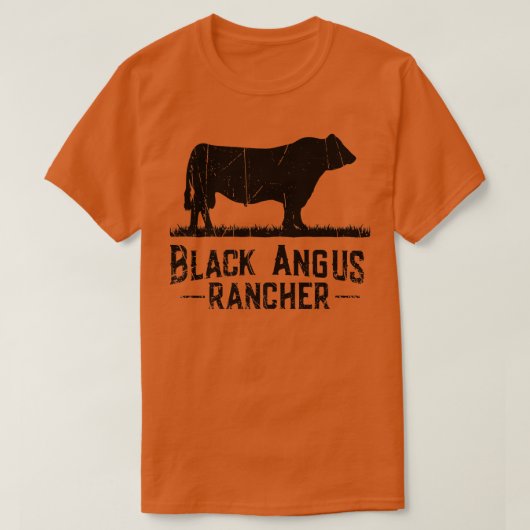 Koe Farmer Black Angus Rancher T-shirt (Design voorkant)