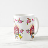 Koe Farmer Boerderij Yellow Duck Mok (Voorkant rechts)