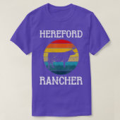 Koe Farmer Cattle Hereford Rancher T-shirt (Design voorkant)