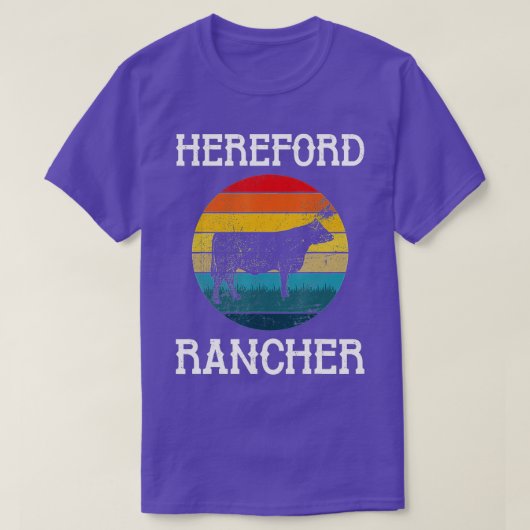Koe Farmer Cattle Hereford Rancher T-shirt (Design voorkant)