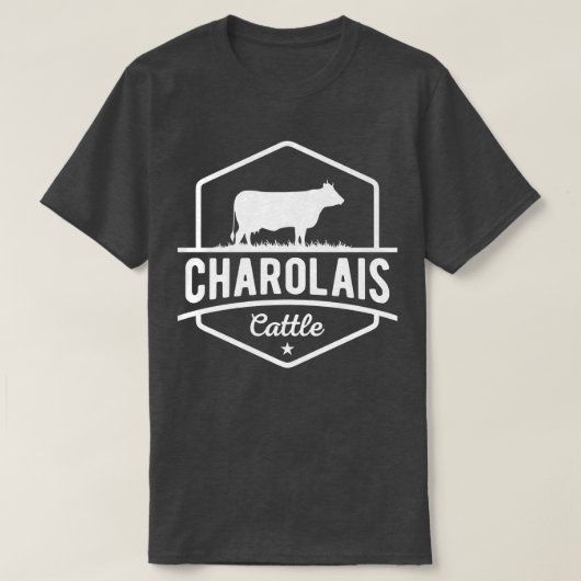 Koe Farmer Charolais Cattle T-shirt (Design voorkant)