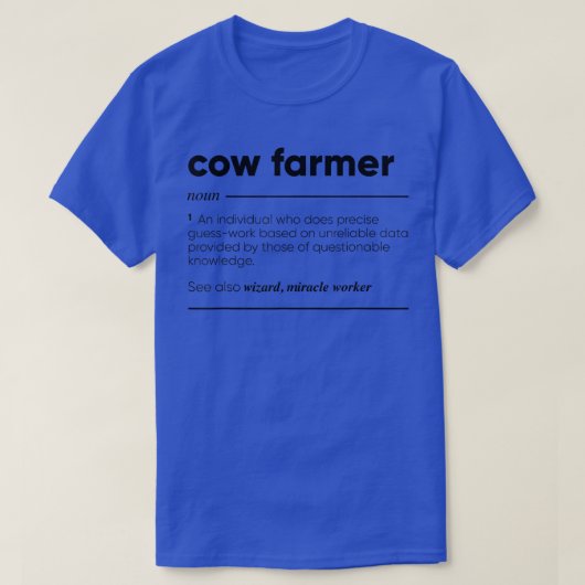 Koe Farmer Funny T-Shirt (Design voorkant)