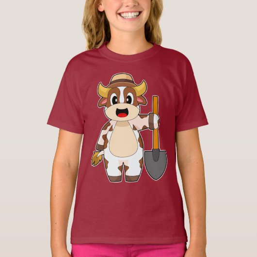 Koe Farmer Shovel T-shirt (Voorkant)
