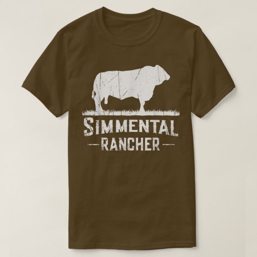 Koe Farmer Simmental Rancher T-shirt (Design voorkant)