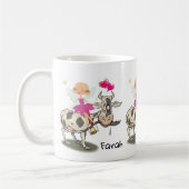 Koe Fee Florale Roze Harten Mok (Links)