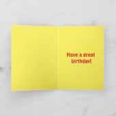 Koe Feesttijd Verjaardagskaart Kaart (Binnen)