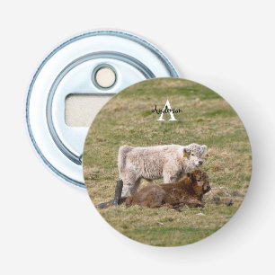 Koe flesopener button flesopener