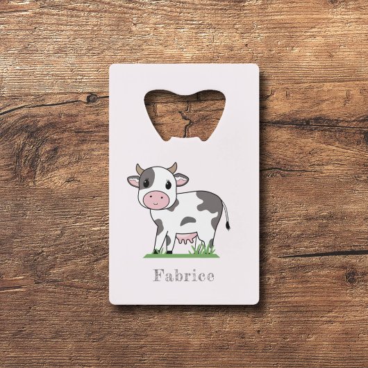 Koe flesopening voor gebruik creditkaart flessenopener