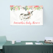 Koe Floral Girl Boerderij Theme Aangepaste banner (Beurs)