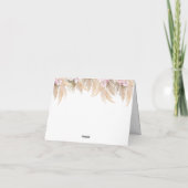 Koe Floral Highland Bedankkaart (Achterkant)