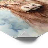 Koe Floral Highland Poster (Hoek)