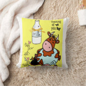 Koe Floral Milk Sierkussen (Deken)