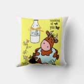 Koe Floral Milk Sierkussen (Achterkant)