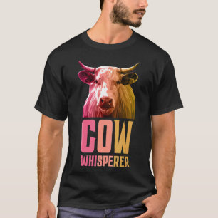 Koe Fluisteraar Boer Koeien Fokken Polygoon T-shir T-shirt