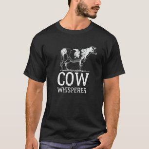 Koe fluisteraar grappig boerengeschenk - Wit T-shirt