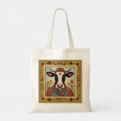 Koe Folk Art Floral Tote Bag (Achterkant)