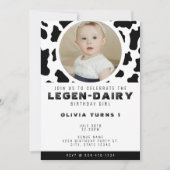 Koe foto 1e verjaardag kaart (Voorkant)