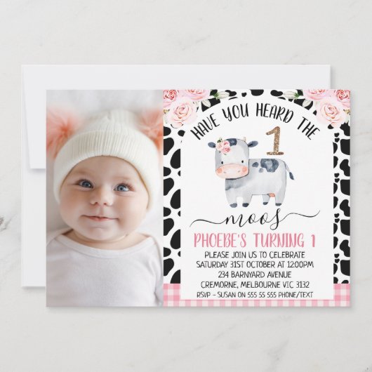 Koe Foto heeft je de dierentuinen van 1 september Kaart (Voorkant)