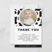 Koe Foto Verjaardag Bedankkaart (Voorkant)