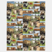 Koe fotocollage, fleece deken (Voorkant)