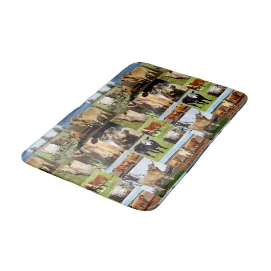 Koe fotocollage, geheugenschuim badmat (Gekanteld)