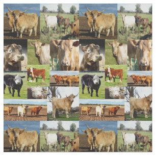 Koe fotocollage, stof