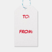 Koe Funny Cartoon kerstfeestdag Cadeaulabel (Achterkant)