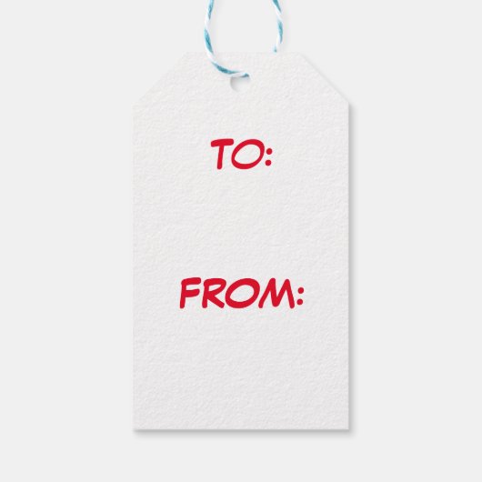 Koe Funny Cartoon kerstfeestdag Cadeaulabel (Achterkant)