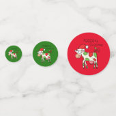 Koe Funny Cartoon kerstfeestdag Confetti (Achterkanten)