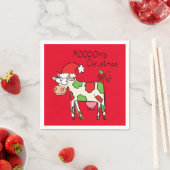 Koe Funny Cartoon kerstfeestdag Servet (Insitu)