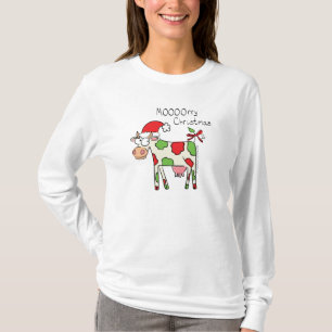 Koe Funny Cartoon kerstfeestdag T-shirt